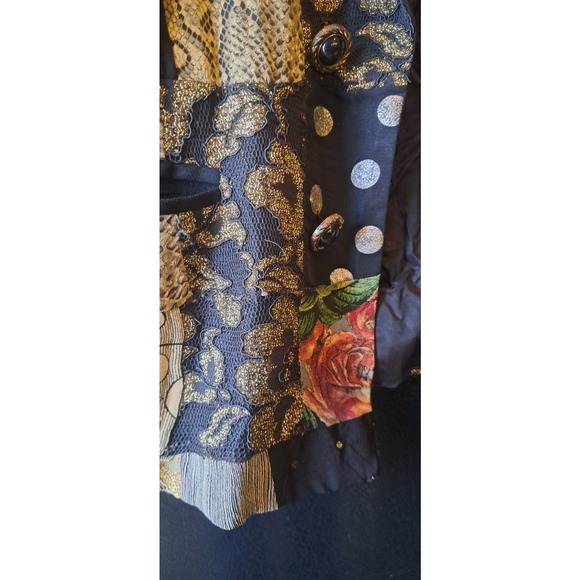 Delah size M/P black & gold vintage  blazer - Picture 10 of 16